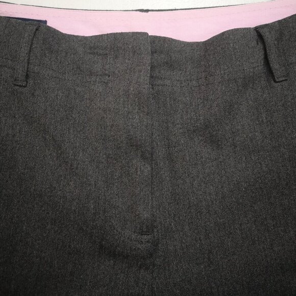 Lands' End Ladies Size 12 Charcoal Slight Flare Zipper & 2 Clasp Closure Pants - Picture 8 of 15